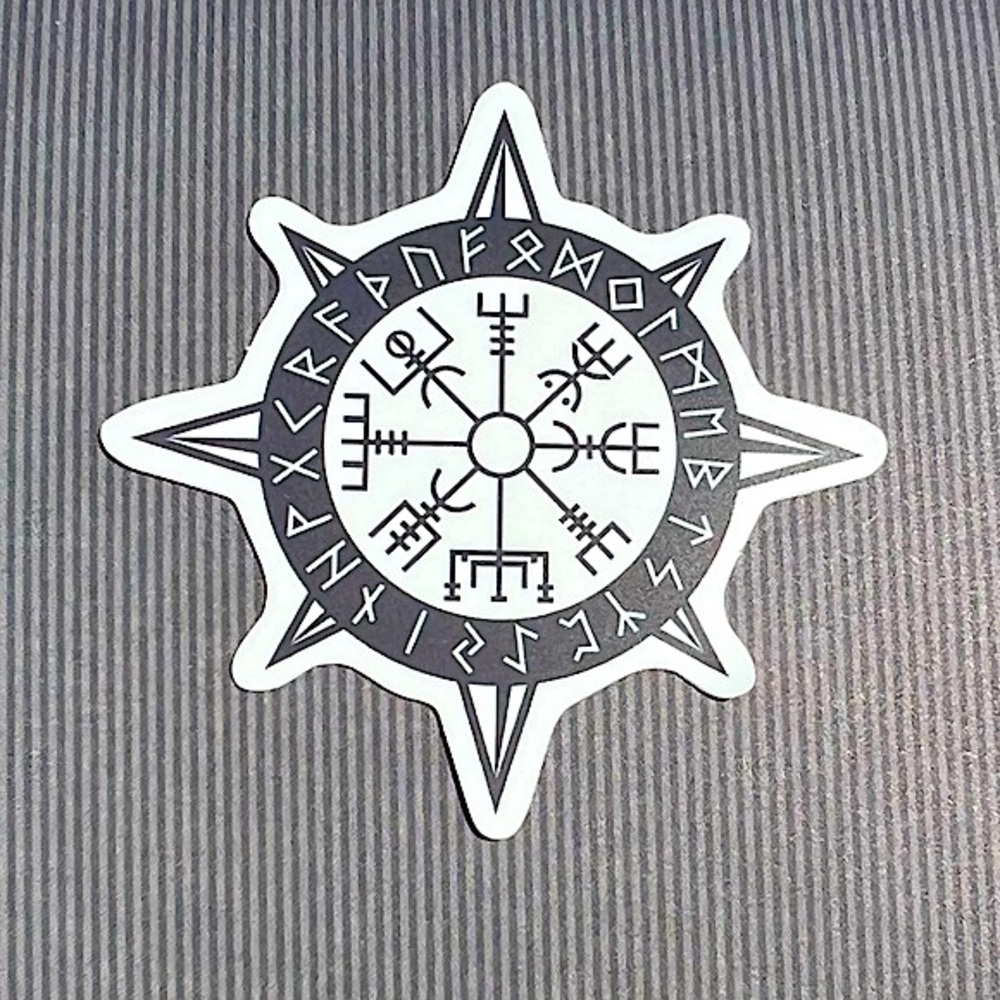 Mandala Navigation Symbol Old Norse God Warrior Celtic Art Single Sticker